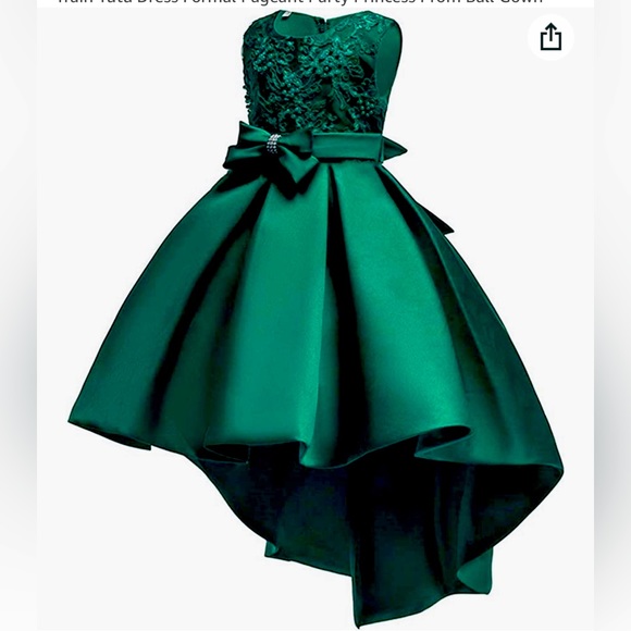 Hi Low Lace Embroidery Flower Wedding  Dress Formal , Prom Ball Gown - Picture 1 of 16